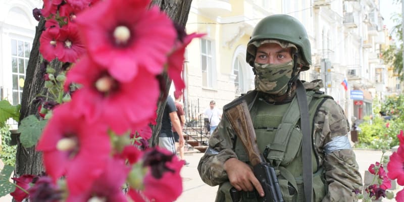 Ozbrojenci z Prigožinovy Vagnerovy skupiny v Rostově na Donu (24.6.2023)