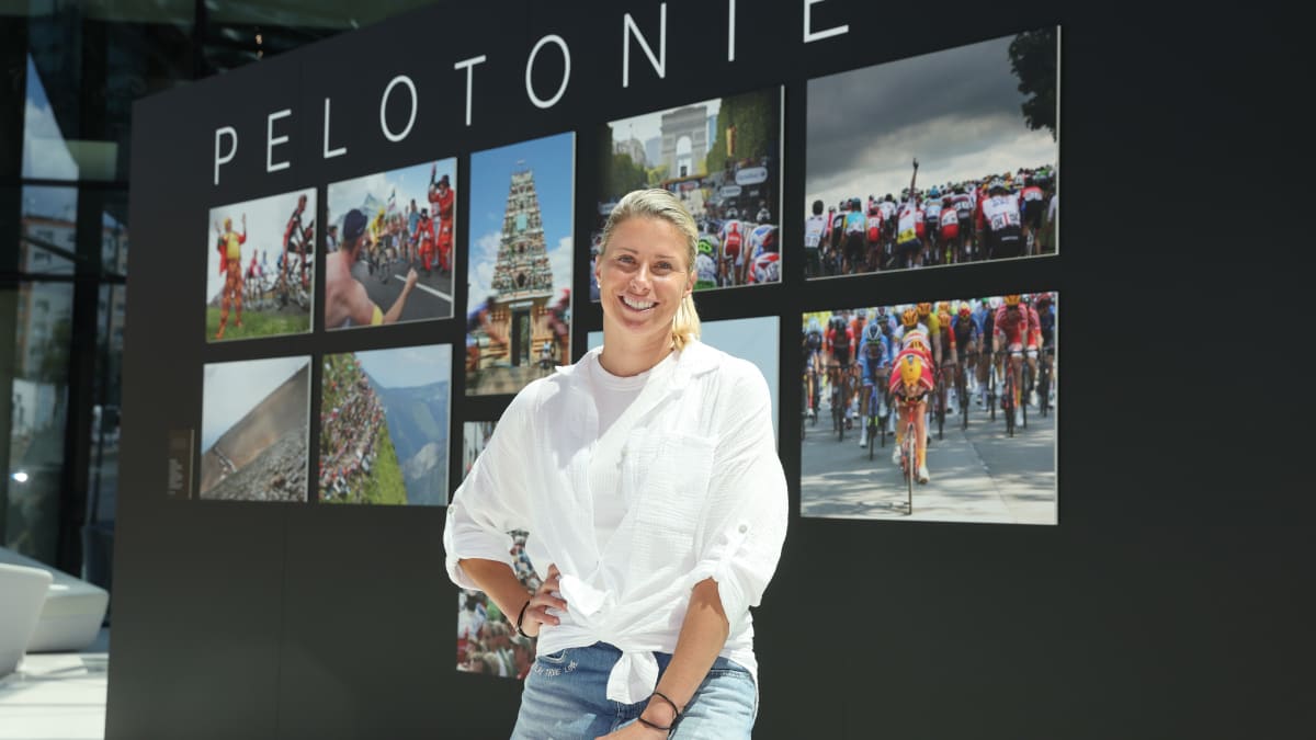 Andrea Sestini Hlaváčková na výstavě Pelotonie