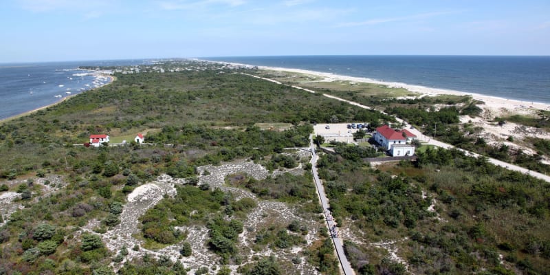 Pohled na ostrov Fire Island