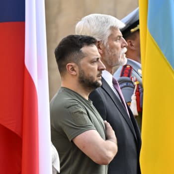 Prezident Petr Pavel přivítal ukrajinskou hlavu státu Volodymyra Zelenského na Pražském hradě.