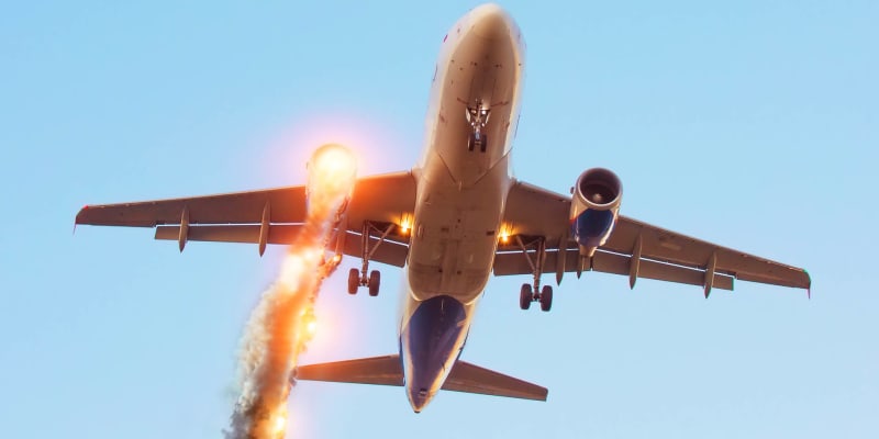 Pád letadla (ilustrační foto)