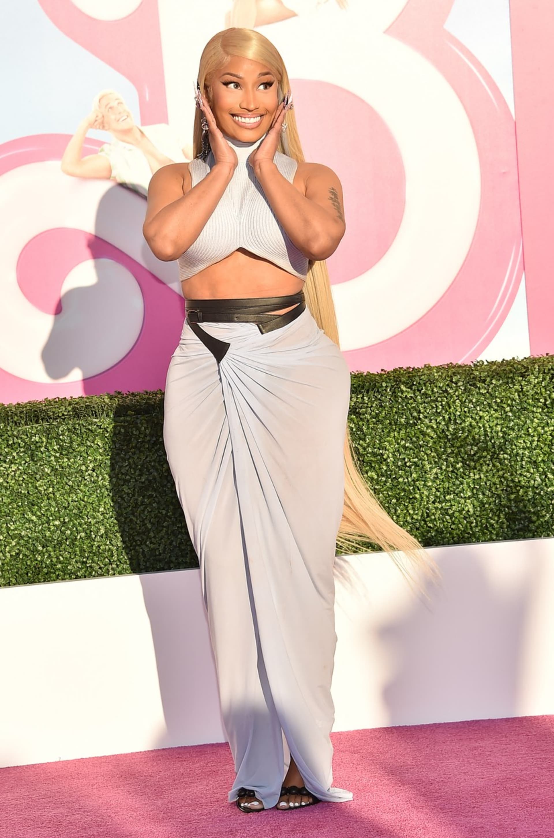 Zpěvačka Nicki Minaj na premiéře filmu Barbie v Los Angeles