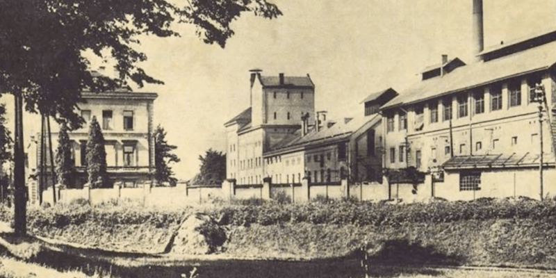 Budova pivovaru v roce založení, tedy 1895