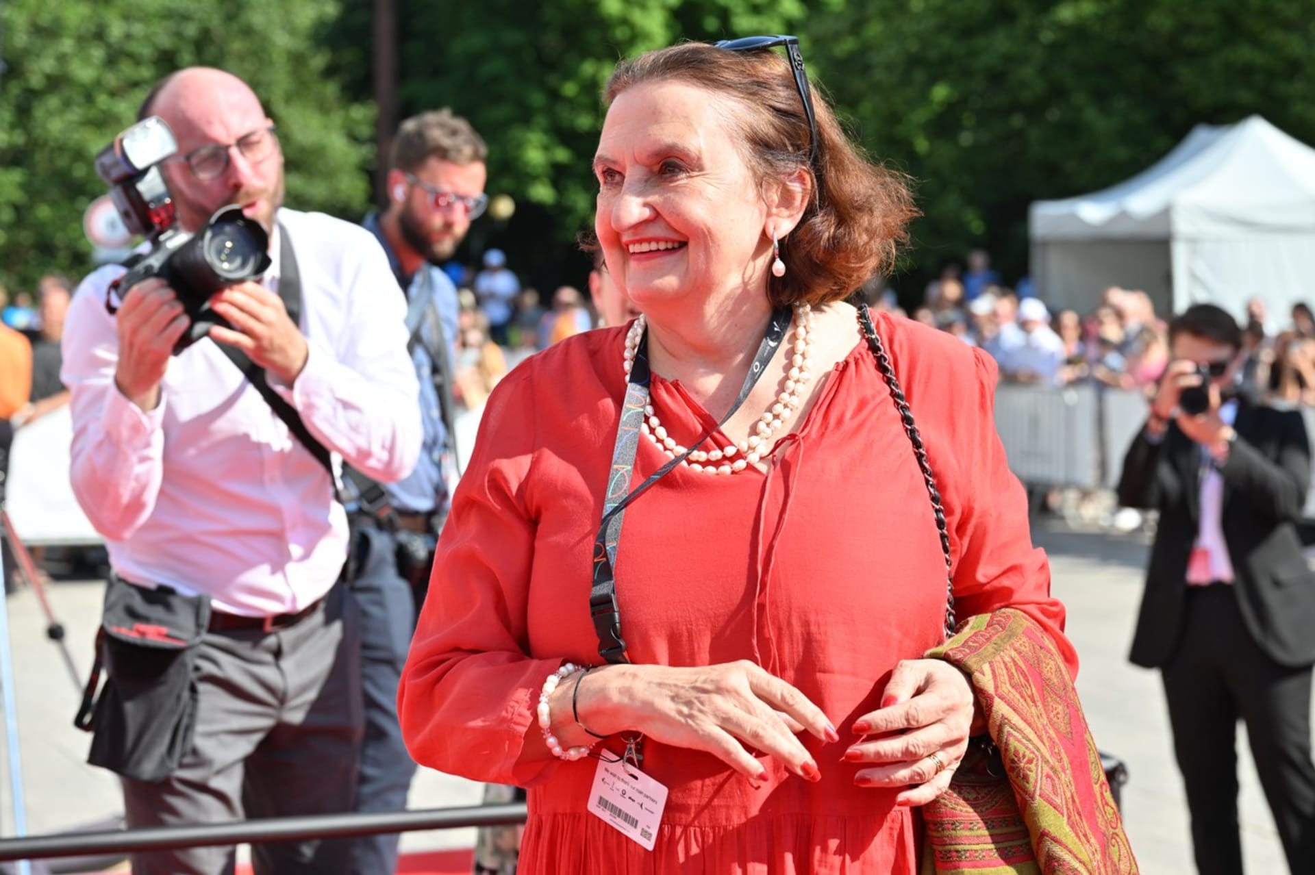 Eva Holubová si dle svých slov zakončení filmového festivalu velmi užila.