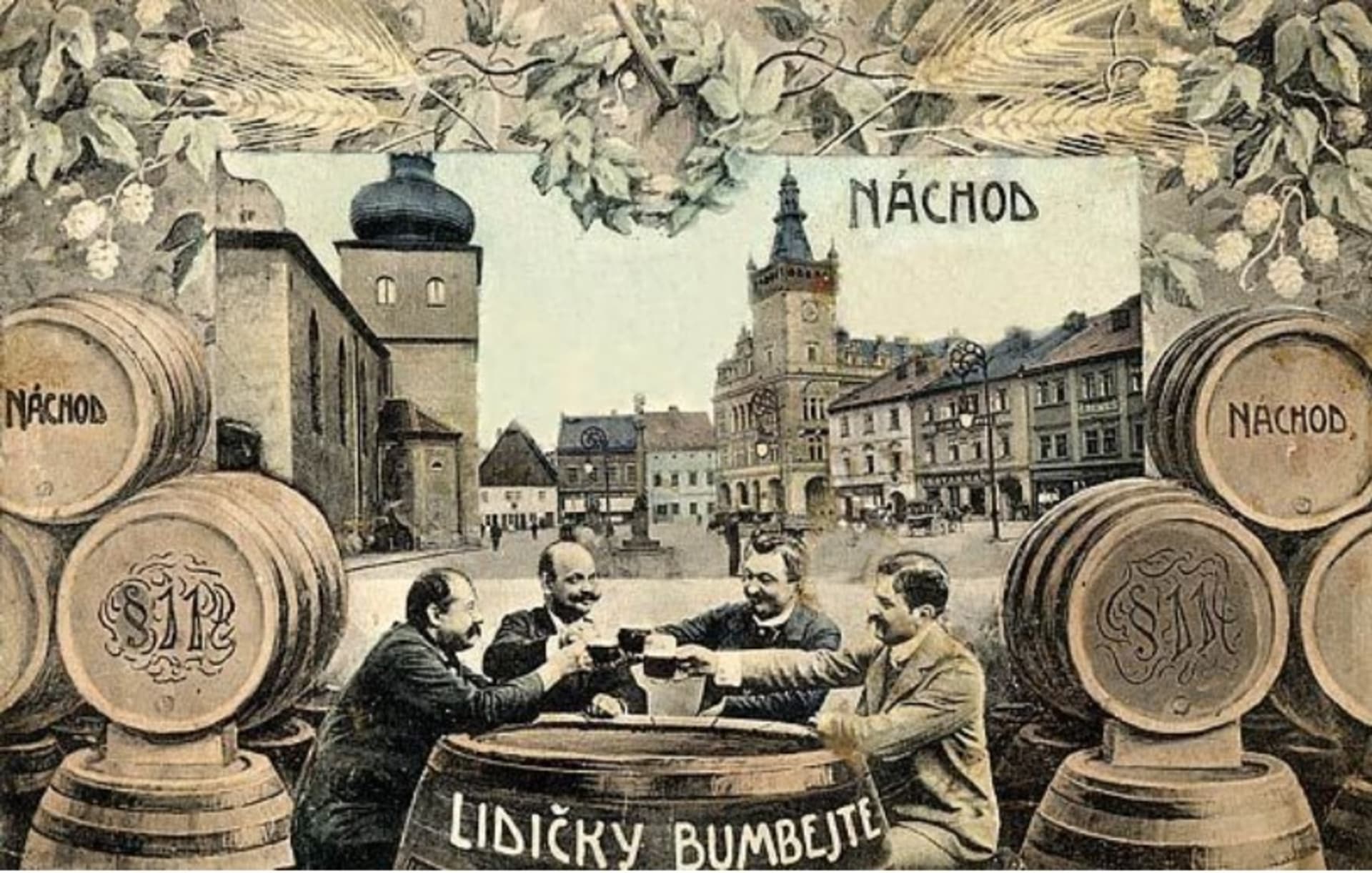 Pivo si zdražit nenecháme. Dobová pohlednice z počátku 20. století.