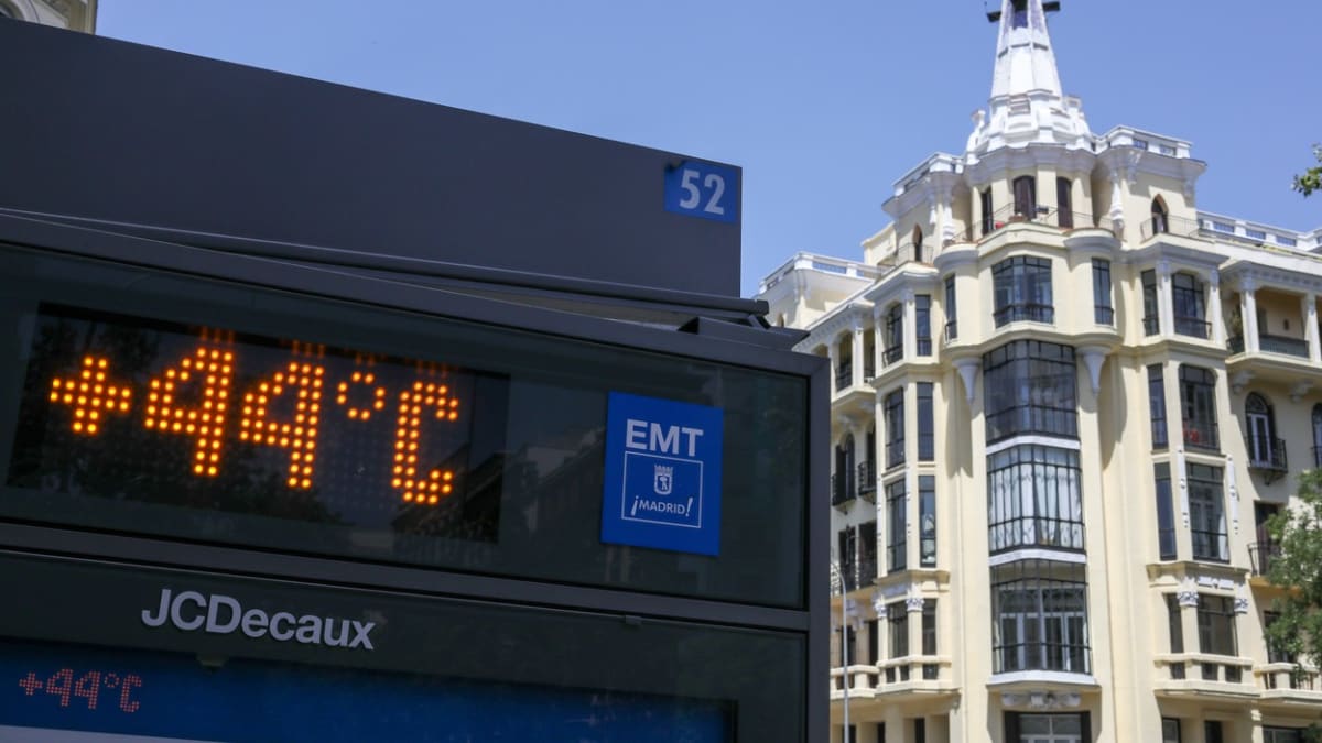 Teplota, kterou při současné vlně veder naměřili v Madridu.