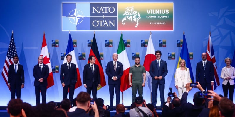 Lídři zemí G7 a představitelé Evropské unie se na summitu NATO ve Vilniusu jasně postavili za Ukrajinu.