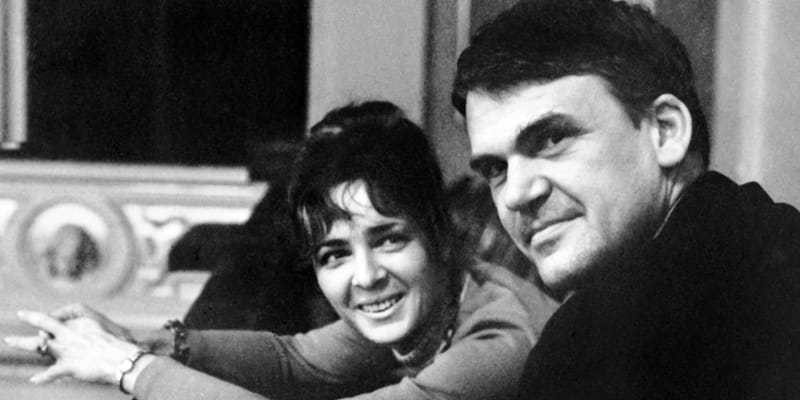 Milan Kundera a Věra Kunderová.