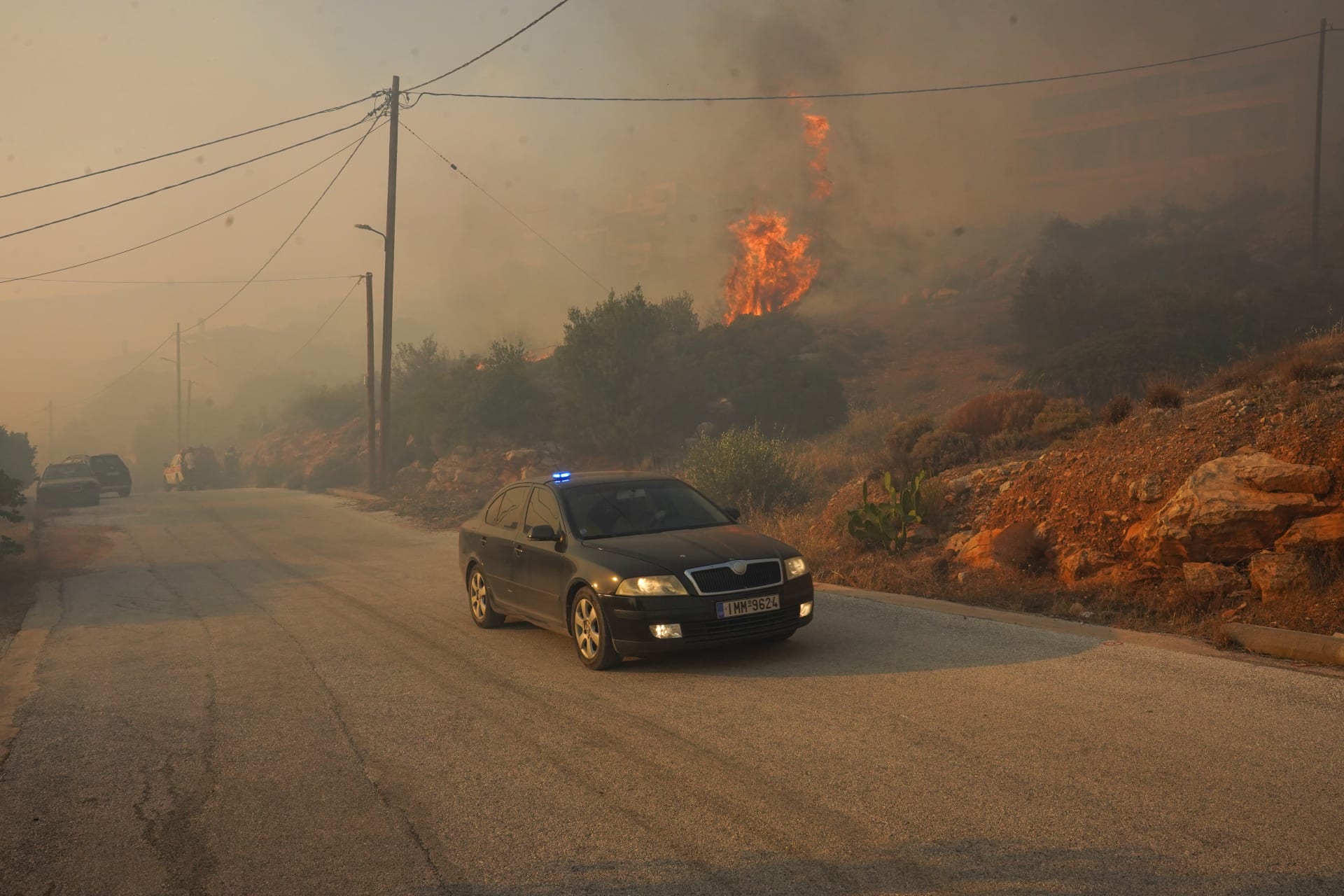 Řecko sužují rozsáhlé požáry.