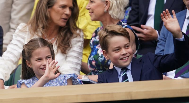 Princ George a princezna Charlotte na Wimbledonu 2023