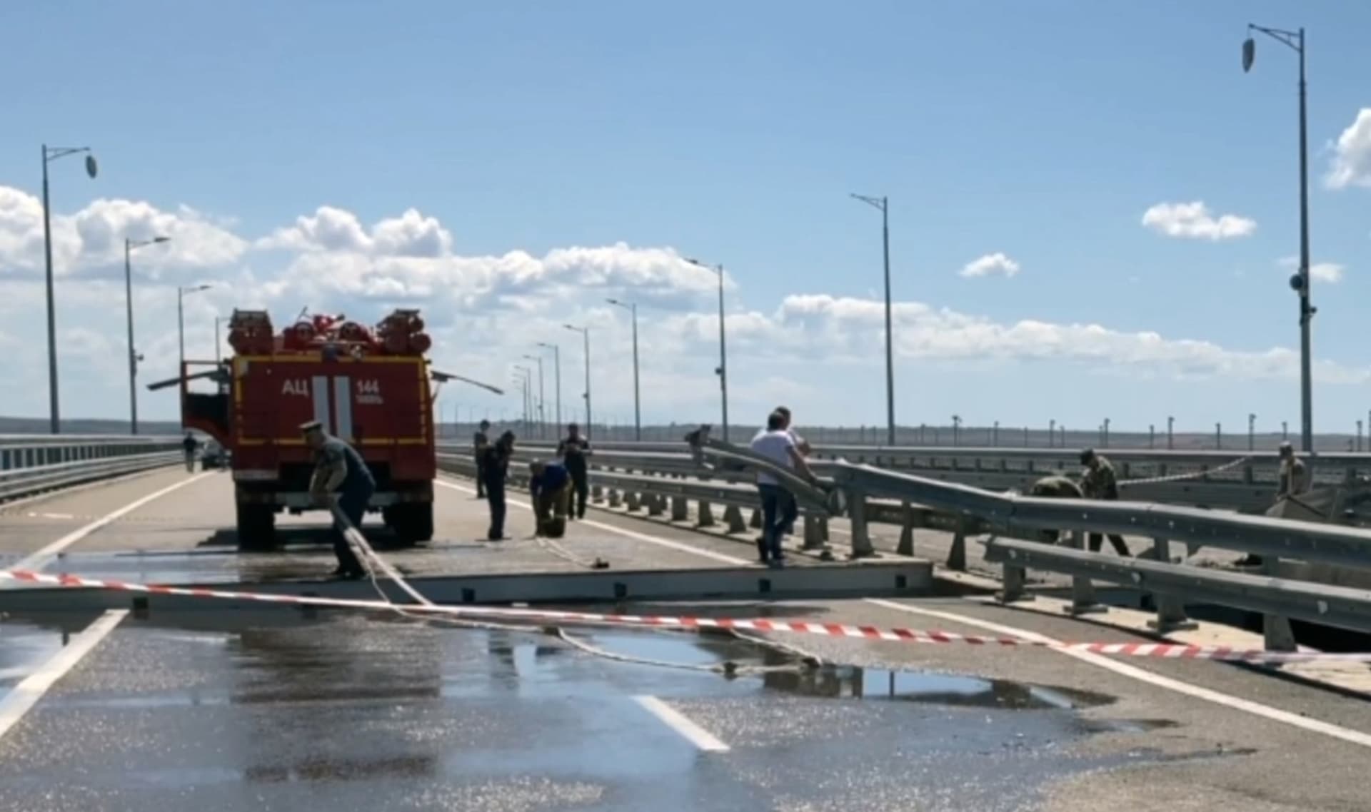 Zničený Krymský most