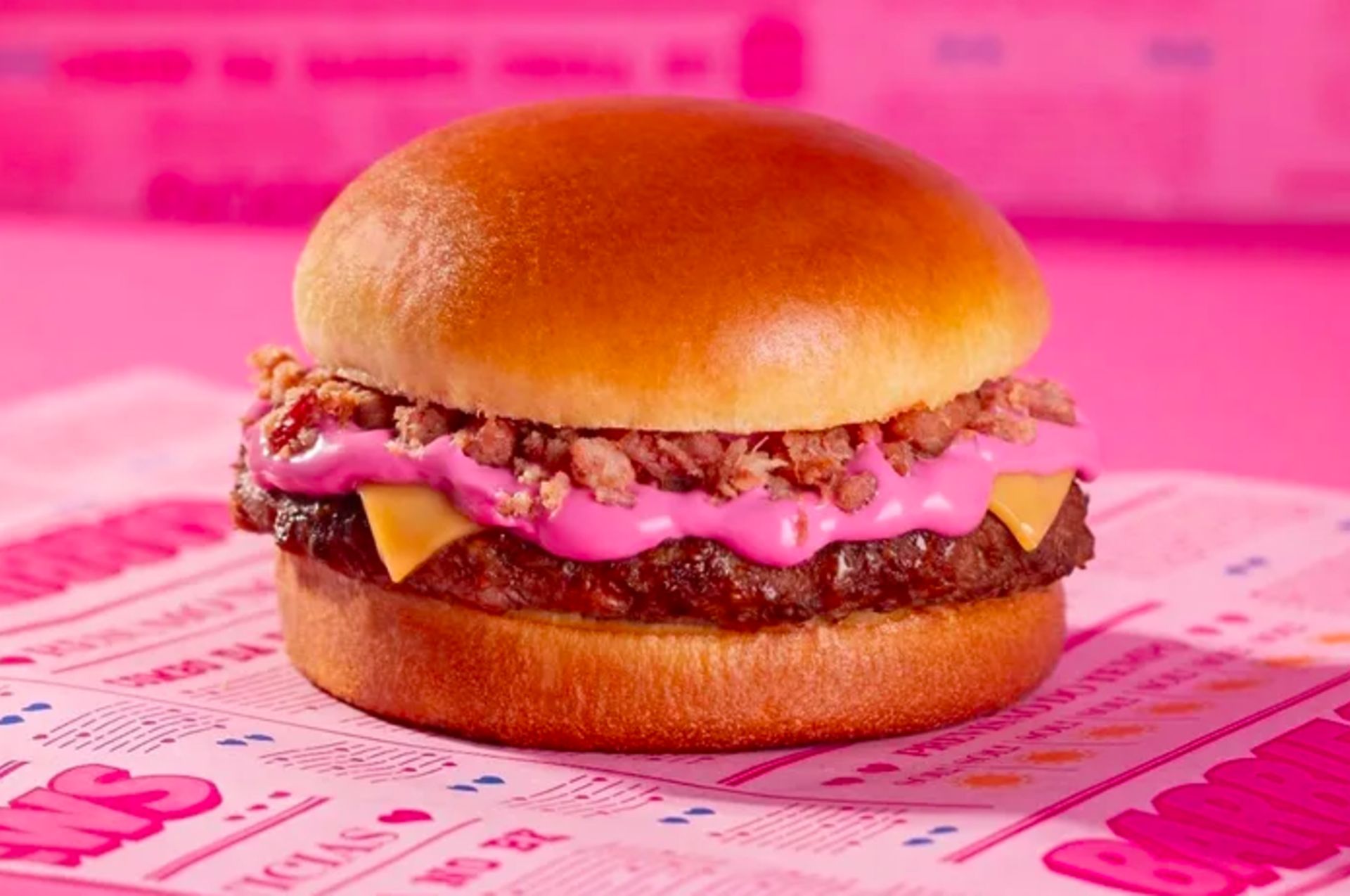 Barbie burger můžete ochutnat v brazilském Burger Kingu.