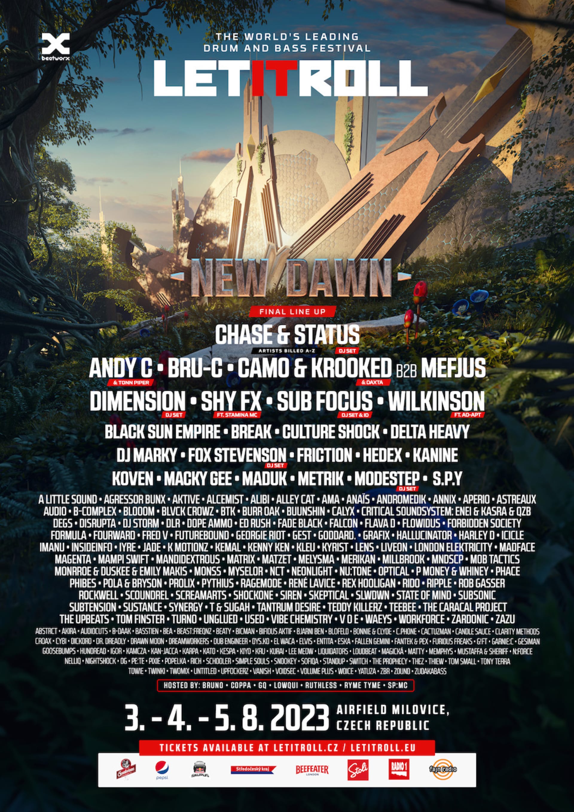 Oficiální plakát drumbassového festivalu Let It Roll 