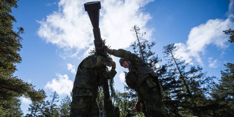 Švédští vojáci na cvičení (17. 5. 2022)