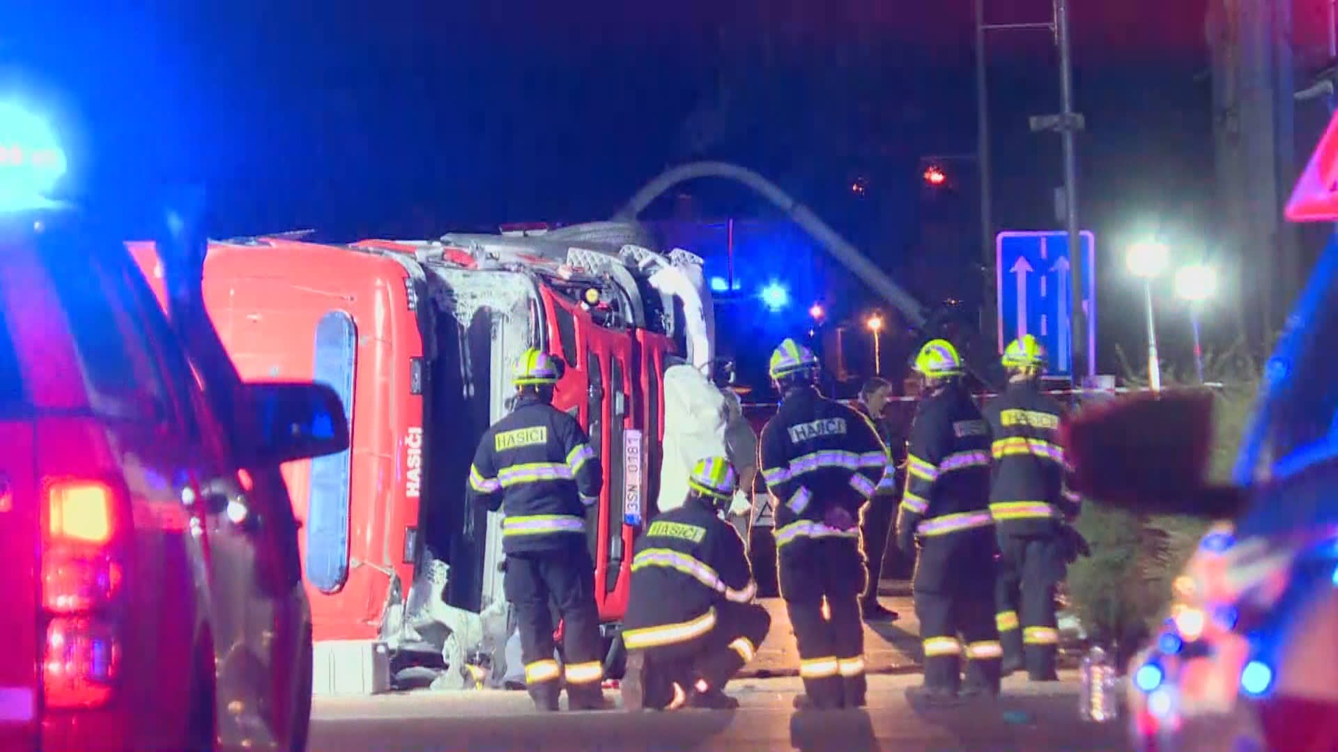 Nehoda hasičů v  Kolíně