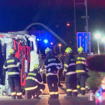 Nehoda hasičů v  Kolíně
