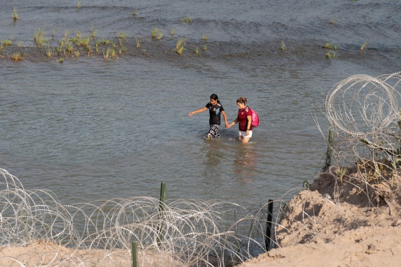 Migranti pokoušející se o útěk z Mexika do USA