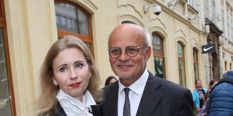 Michal Horáček se svojí druhou manželkou Michaelou. Brali se 5. května roku 2012. 