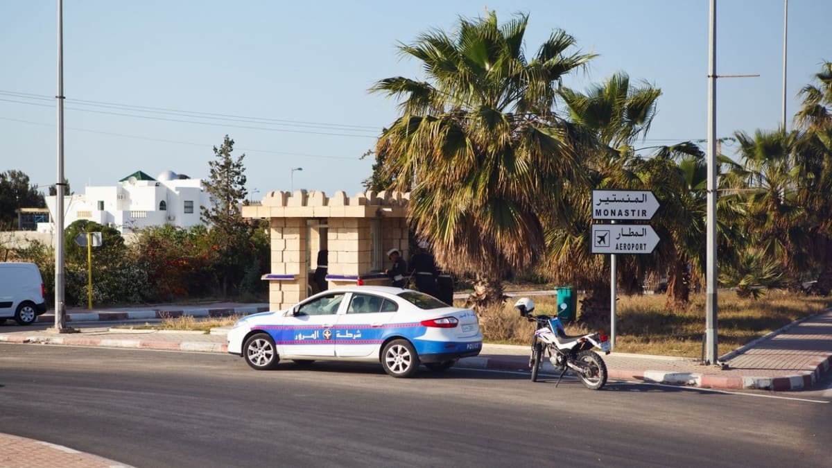 Policejní auto v Tunisku, ilustrační snímek