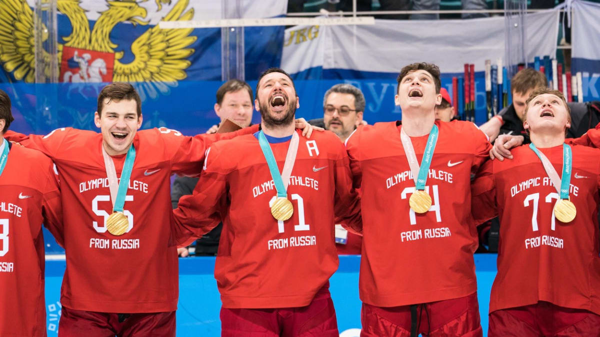Ruští hokejisté nesměli startovat pod hlavičkou své vlasti už na zimní olympiádě 2018. Tehdy kvůli dopingové kauze.