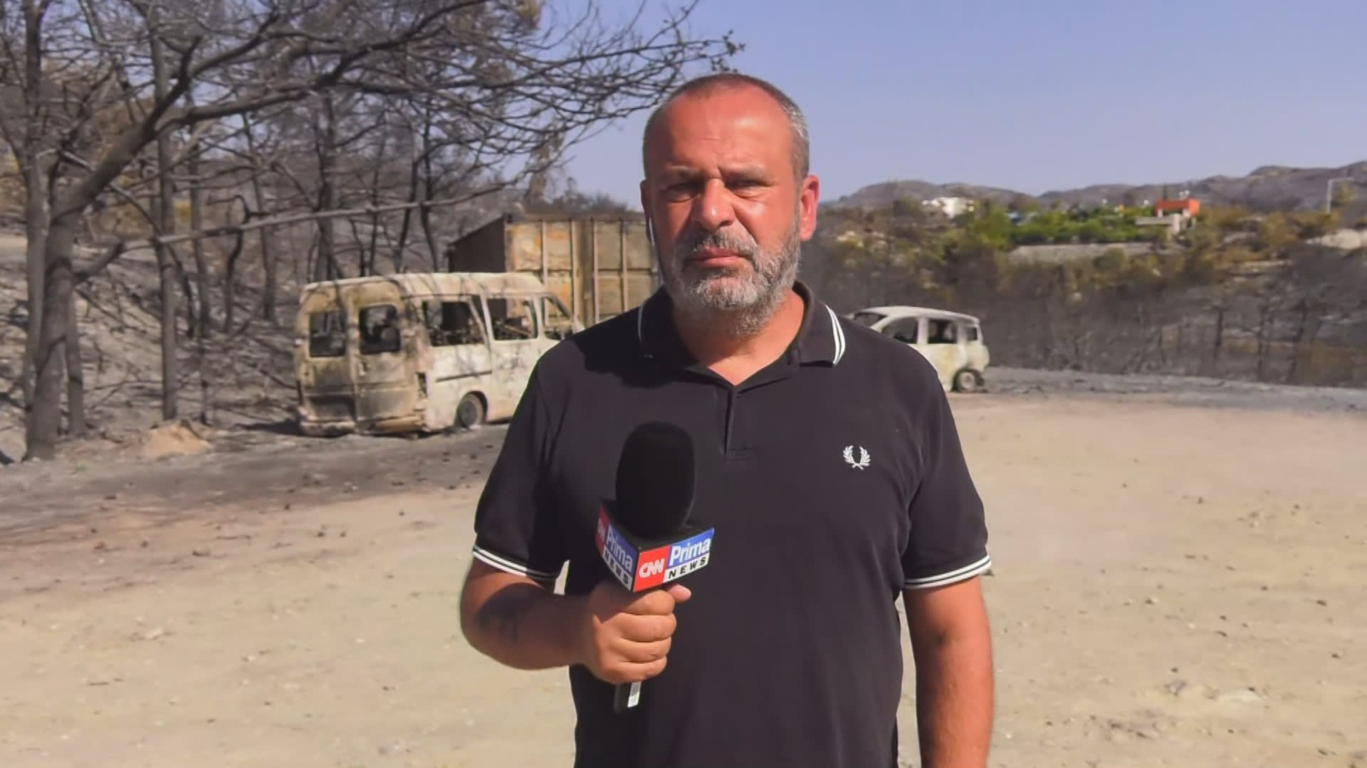 Zahraniční reportér CNN Prima NEWS Patrik Kaizr o situaci na řeckém ostrově Rhodos