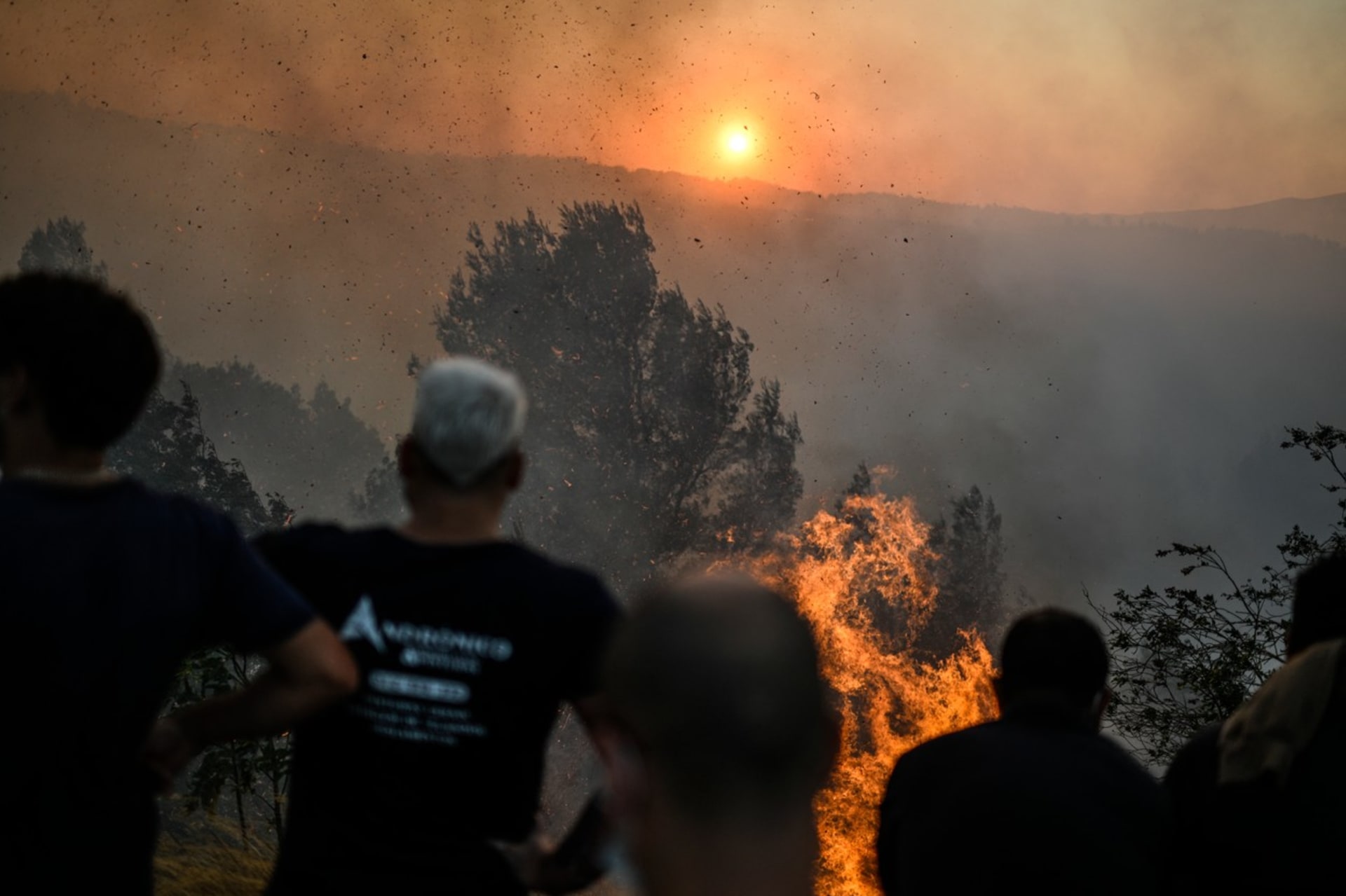 Požár v přírodním parku Sintra-Cascais v Portugalsku