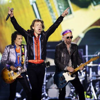 Mick Jagger, Ronnie Wood a Keith Richards