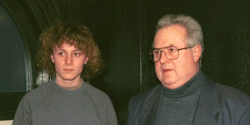 Bronislav Poloczek se svým synem. 