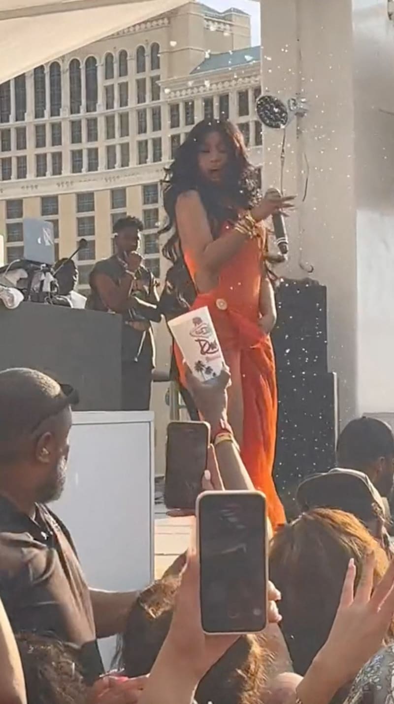 Cardi B hodila při koncertě na fanouška mikrofon.