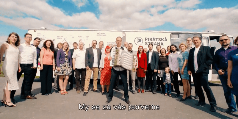 Předvolební kampaň Pirátů v roce 2017