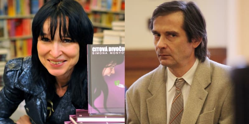 Simona Monyová na autogramiádě knihy Citová divočina (2011). Ten rok v létě byla zavražděna svým manželem Borisem Ingrem (vpravo).