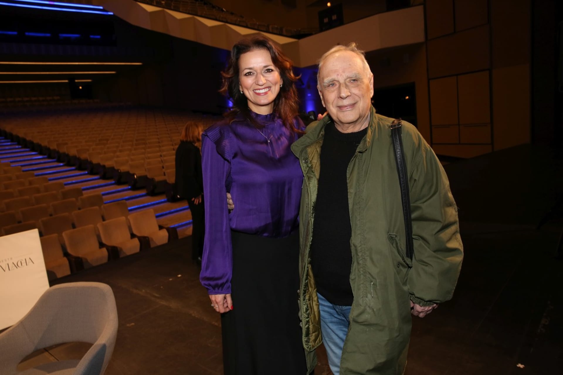Ladislav Županič s hereckou kolegyní Adélou Gondíkovou. 