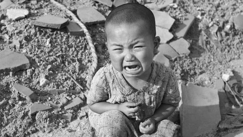 Plačící dítě v Hirošimě