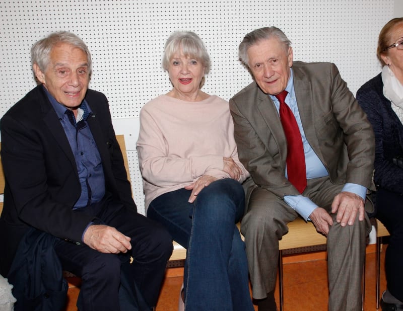 Josef Laufer s hercem Petrem Kostkou a jeho manželkou Carmen Mayerovou