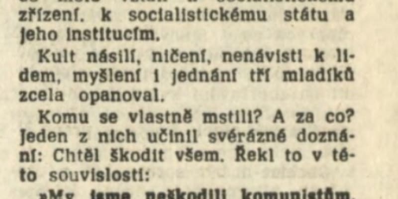Proces Olšanské hřbitovy v dobovém tisku. Rudé právo,11. 7. 1988.