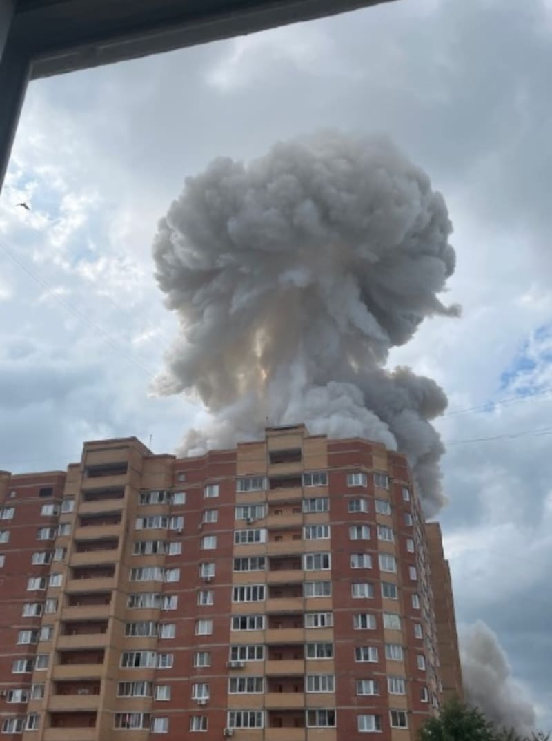 Výbuch ve městě Sergijev Posad
