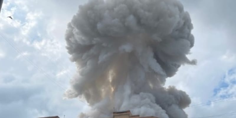 Výbuch ve městě Sergijev Posad
