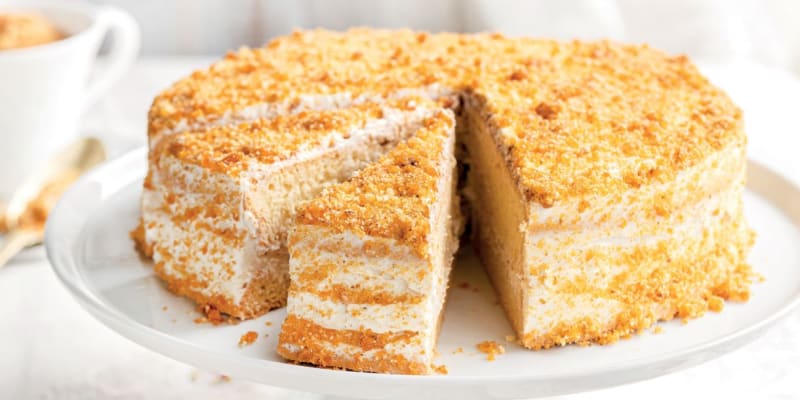 Piškotový dort plný griliáše podle Cukrařinky
