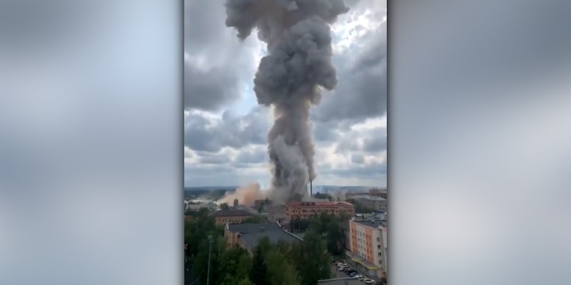 V Moskevské oblasti došlo k masivnímu výbuchu.