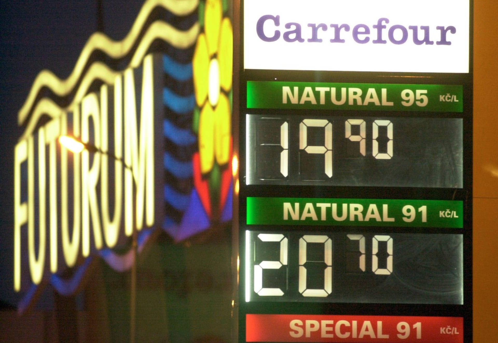 Ceny benzinu v roce 2001...