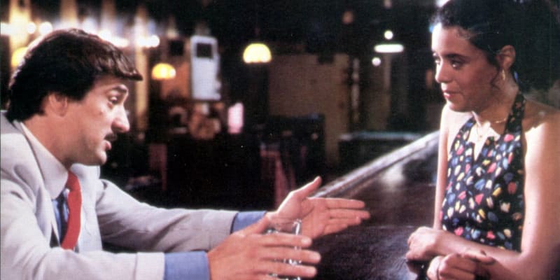 Robert de Niro po boku své první manželky Diahnne Abbott ve filmu Král komedie (1982).