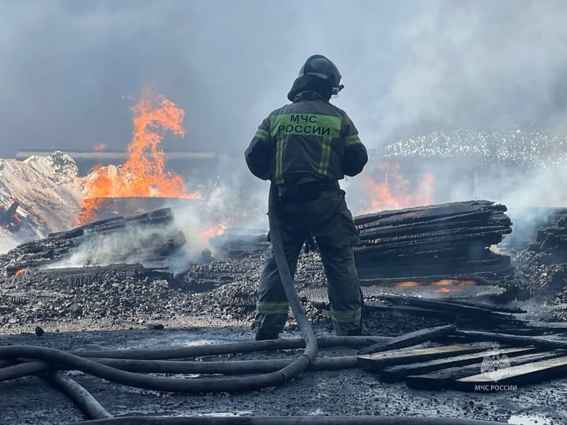 Požár v ruském přístavu Novorossijsk