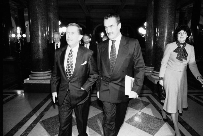 Václav Havel a Karel Schwarzenberg na snímku z roku 1994