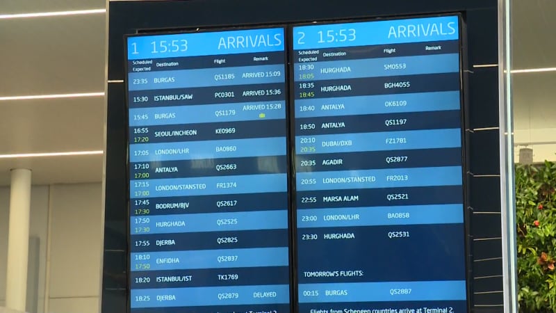 Češi uvízli na letišti v Bulharsku.
