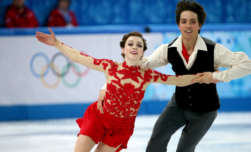 Alexandra Paulová se svým partnerem Mitchellem Islamem na olympijských hrách v Soči