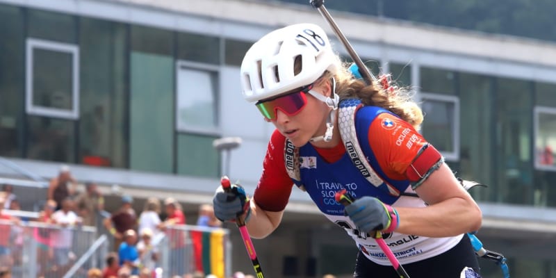 Markéta Davidová na mistrovství světa v letním biatlonu v Osrblie
