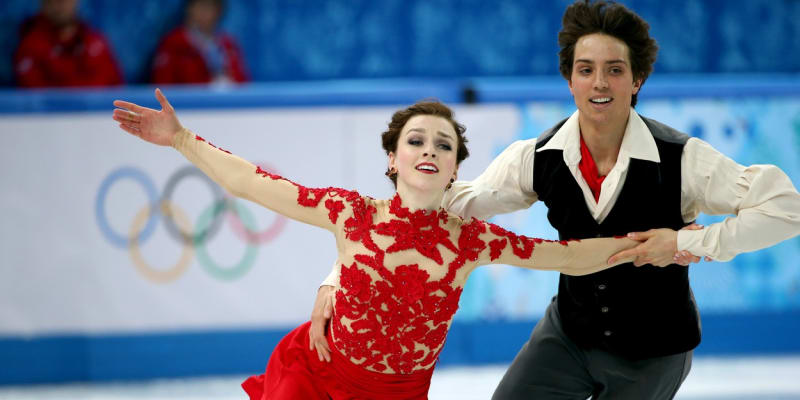 Alexandra Paulová se svým partnerem Mitchellem Islamem na olympijských hrách v Soči
