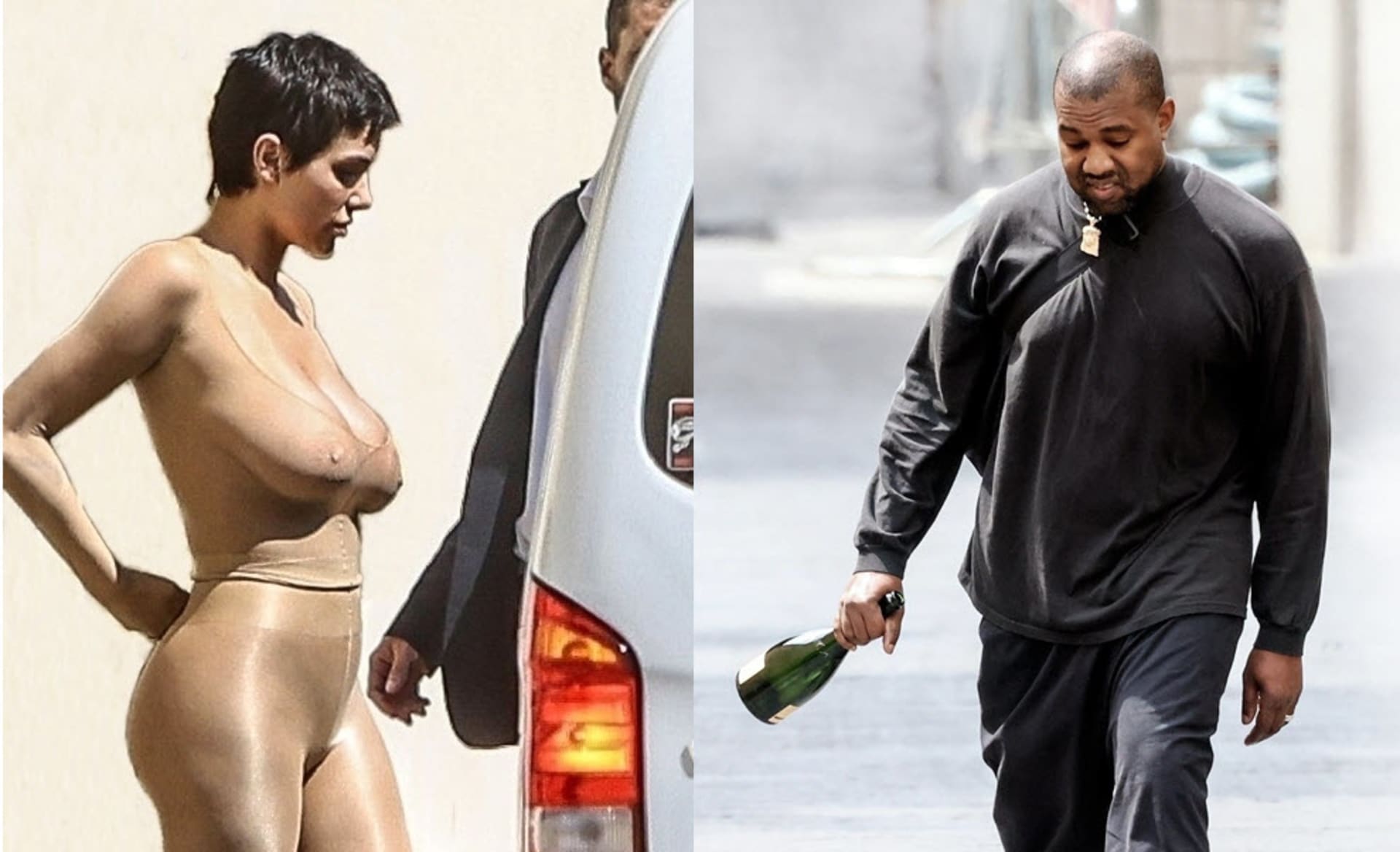 Kanyeho manželka se opět na veřejnosti promenádovala polonahá.