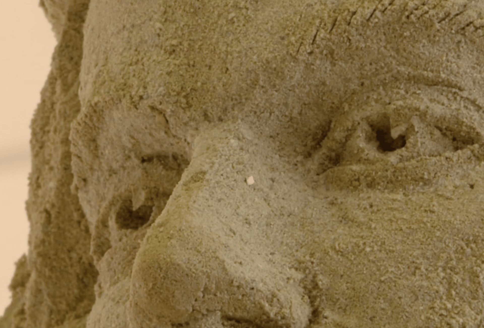Písková socha v detailu