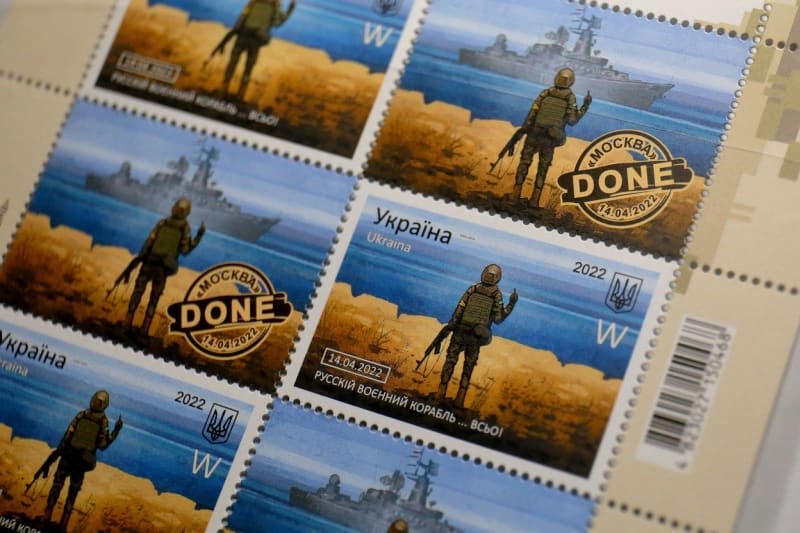 Poštovní známka na počest ukrajinských obránců Hadího ostrova